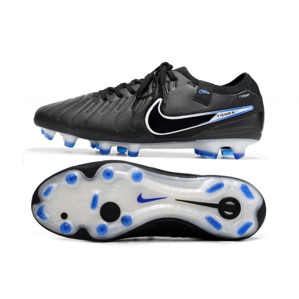 Chaussures Nike Tiempo Legend X Elite FG Noir Chrome Hyper Royal