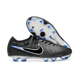 Chaussures Nike Tiempo Legend X Elite FG Noir Chrome Hyper Royal