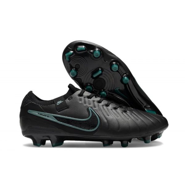 Chaussures de foot Nike Tiempo Legend X Elite FG Noir Jungle