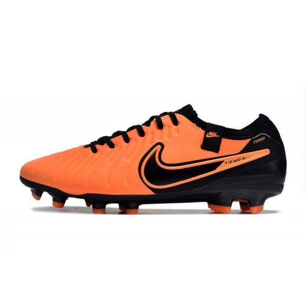 Chaussures Nike Tiempo Legend X Elite FG Orange Noir