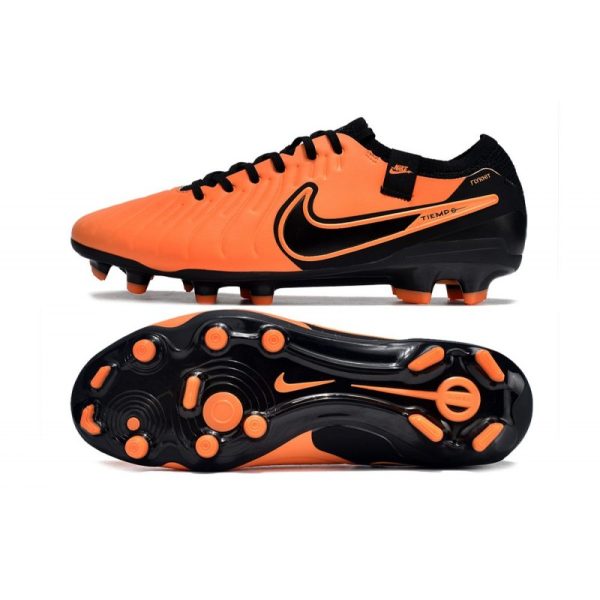 Chaussures Nike Tiempo Legend X Elite FG Orange Noir