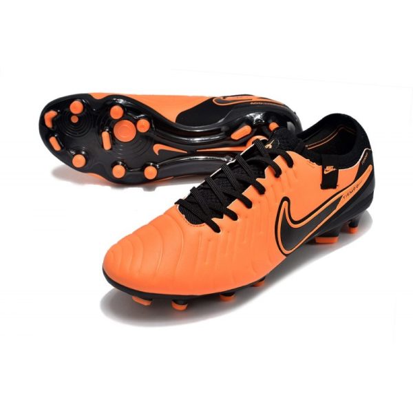 Chaussures Nike Tiempo Legend X Elite FG Orange Noir