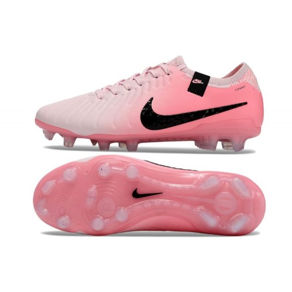 Chaussures Nike Tiempo Legend X Elite FG Rose Mousse Noir