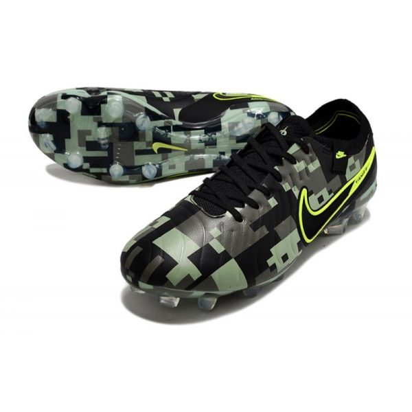Chaussures Nike Tiempo Legend X Elite FG Vert Noir