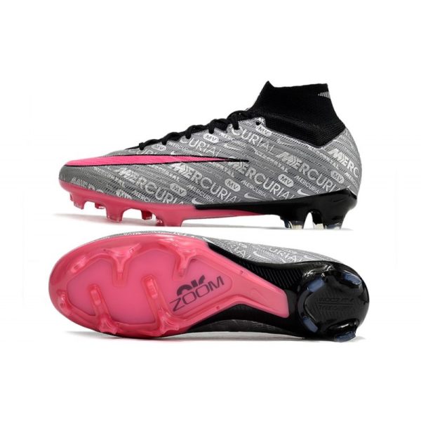 Chaussures Nike Zoom Mercurial Superfly IX Elite FG Argent Métallique Hyper Rose Noir