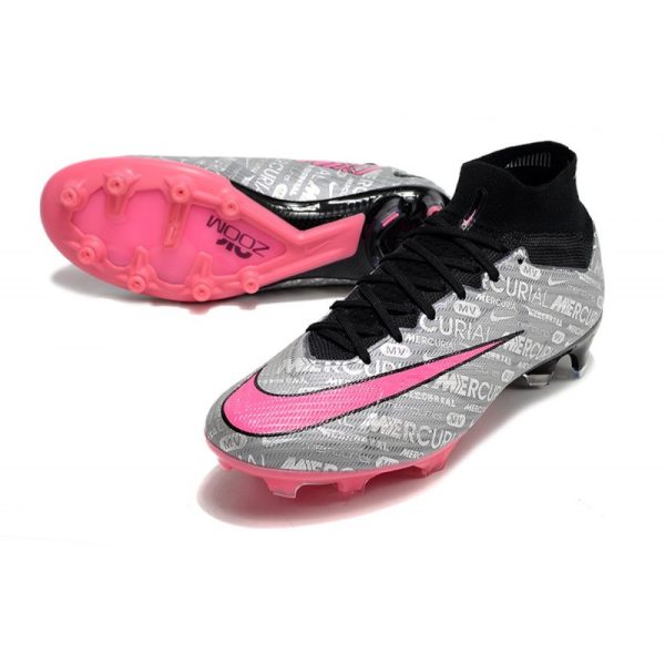 Chaussures Nike Zoom Mercurial Superfly IX Elite FG Argent Métallique Hyper Rose Noir