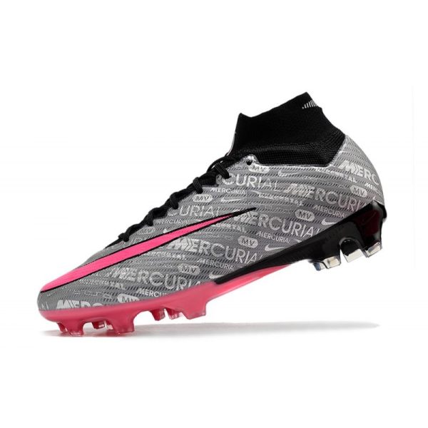 Chaussures Nike Zoom Mercurial Superfly IX Elite FG Argent Métallique Hyper Rose Noir