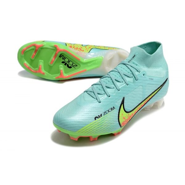 Chaussures Nike Zoom Mercurial Superfly IX Elite FG Bleu Jaune