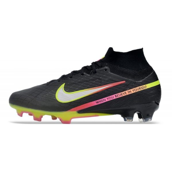 Chaussures Nike Zoom Mercurial Superfly IX Elite FG MR Noir Argentee