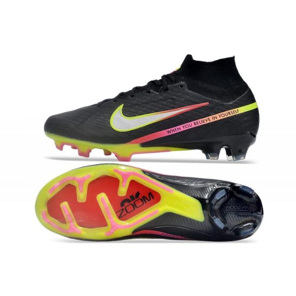 Chaussures Nike Zoom Mercurial Superfly IX Elite FG MR Noir Argentee