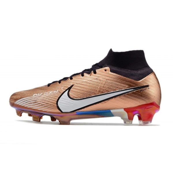 Chaussures Nike Zoom Mercurial Superfly IX Elite FG Mbappe Cuivre Métallique