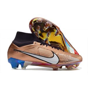 Chaussures Nike Zoom Mercurial Superfly IX Elite FG Mbappe Cuivre Métallique