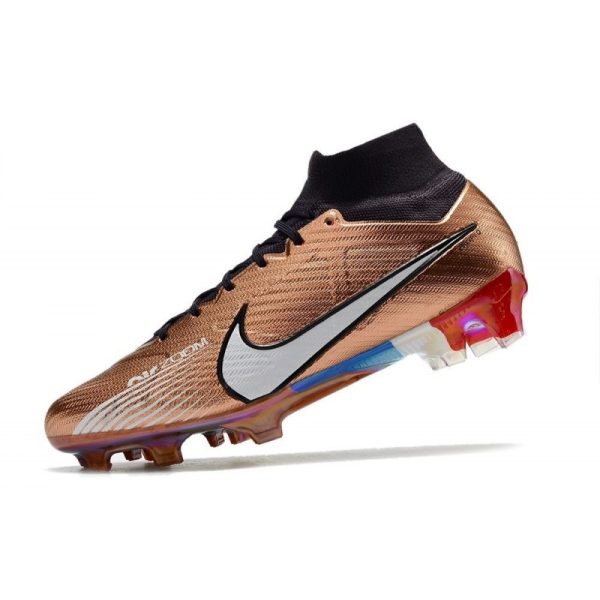 Chaussures Nike Zoom Mercurial Superfly IX Elite FG Mbappe Cuivre Métallique