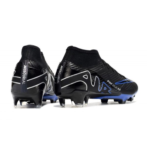Chaussures Nike Zoom Mercurial Superfly IX Elite FG Noir Chrome Hyper Royal