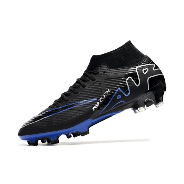 Chaussures Nike Zoom Mercurial Superfly IX Elite FG Noir Chrome Hyper Royal