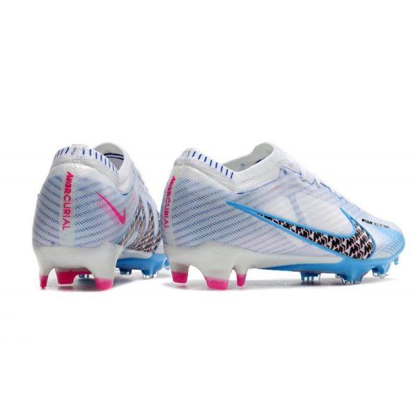 Chaussures Nike Zoom Mercurial Vapor 15 Elite FG Blanc Bleu