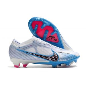 Chaussures Nike Zoom Mercurial Vapor 15 Elite FG Blanc Bleu
