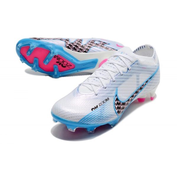 Chaussures Nike Zoom Mercurial Vapor 15 Elite FG Blanc Bleu