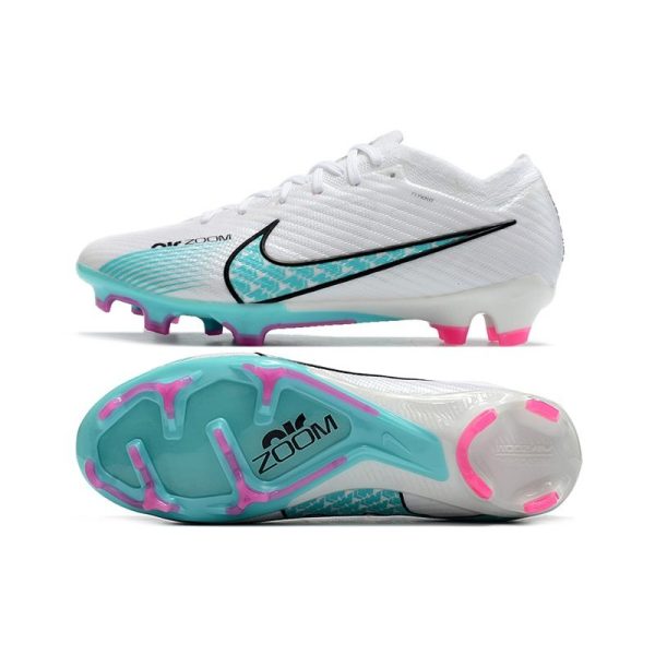 Chaussures Nike Zoom Mercurial Vapor 15 Elite FG Blanc Bleu Baltique Rose Indigo Brume