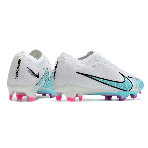 Chaussures Nike Zoom Mercurial Vapor 15 Elite FG Blanc Bleu Baltique Rose Indigo Brume