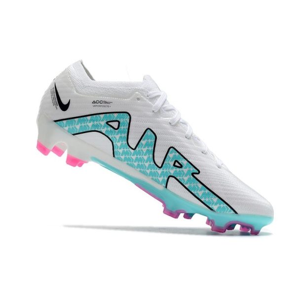 Chaussures Nike Zoom Mercurial Vapor 15 Elite FG Blanc Bleu Baltique Rose Indigo Brume