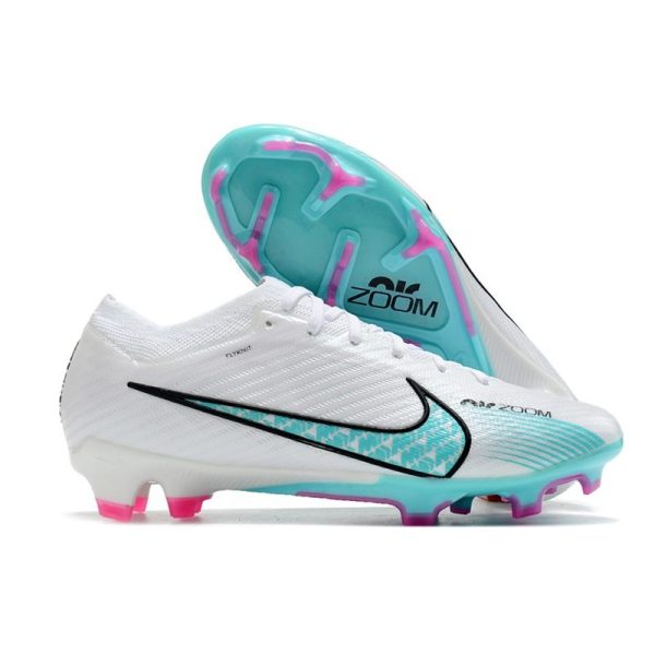 Chaussures Nike Zoom Mercurial Vapor 15 Elite FG Blanc Bleu Baltique Rose Indigo Brume