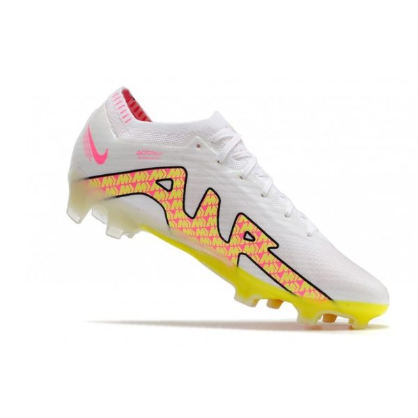 Chaussures Nike Zoom Mercurial Vapor 15 Elite FG Blanc Rose Jaune