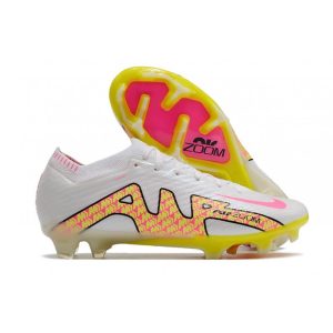 Chaussures Nike Zoom Mercurial Vapor 15 Elite FG Blanc Rose Jaune