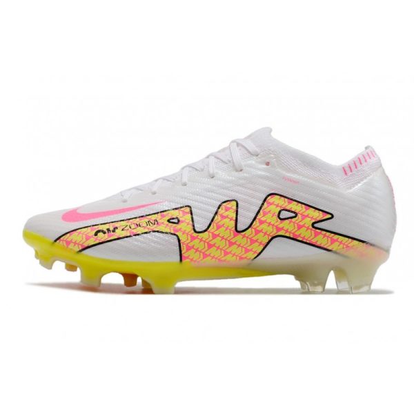 Chaussures Nike Zoom Mercurial Vapor 15 Elite FG Blanc Rose Jaune