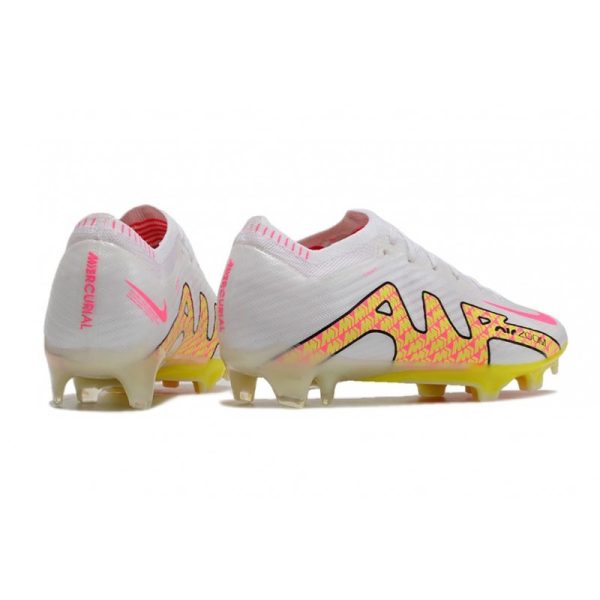 Chaussures Nike Zoom Mercurial Vapor 15 Elite FG Blanc Rose Jaune