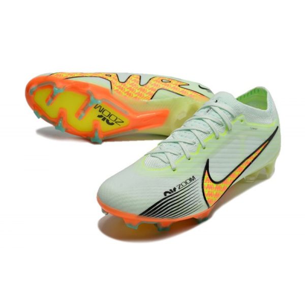 Chaussures Nike Zoom Mercurial Vapor 15 Elite FG Vert Orange