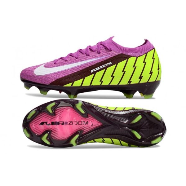 Chaussures de Football Nike Mercurial Vapor 16 Elite FG Violet Jaune Blanc