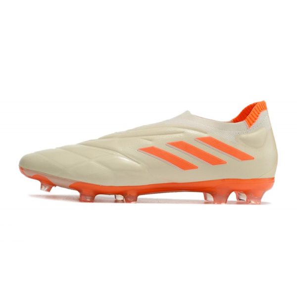 Chaussures de Football adidas Copa Pure + FG Blanc Cassé Orange Solaire Equipe