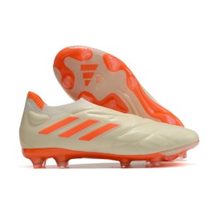 Chaussures de Football adidas Copa Pure + FG Blanc Cassé Orange Solaire Equipe