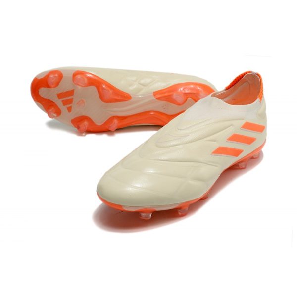 Chaussures de Football adidas Copa Pure + FG Blanc Cassé Orange Solaire Equipe