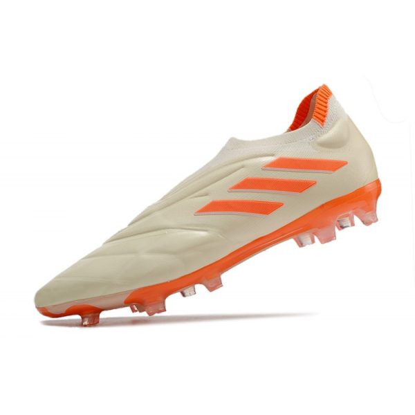 Chaussures de Football adidas Copa Pure + FG Blanc Cassé Orange Solaire Equipe