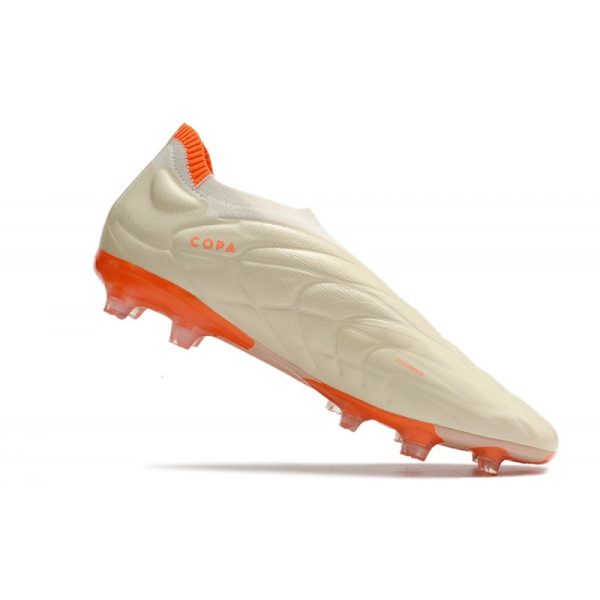 Chaussures de Football adidas Copa Pure + FG Blanc Cassé Orange Solaire Equipe