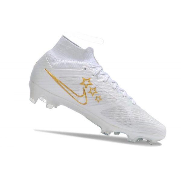 Crampon Nike Zoom Mercurial Superfly IX Elite FG Blanc Bleu Or