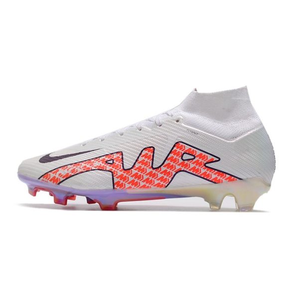 Crampon Nike Zoom Mercurial Superfly IX Elite FG Blanc Noir Rouge