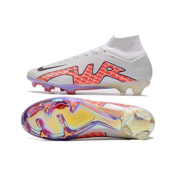 Crampon Nike Zoom Mercurial Superfly IX Elite FG Blanc Noir Rouge