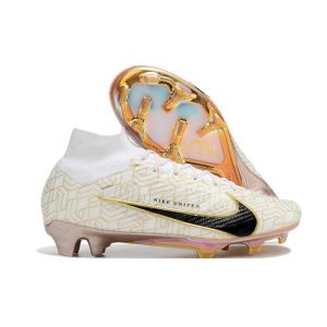 Crampon Nike Zoom Mercurial Superfly IX Elite FG Blanc Or Noir