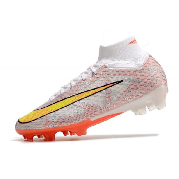 Crampon Nike Zoom Mercurial Superfly IX Elite FG Blanc Orange Argent