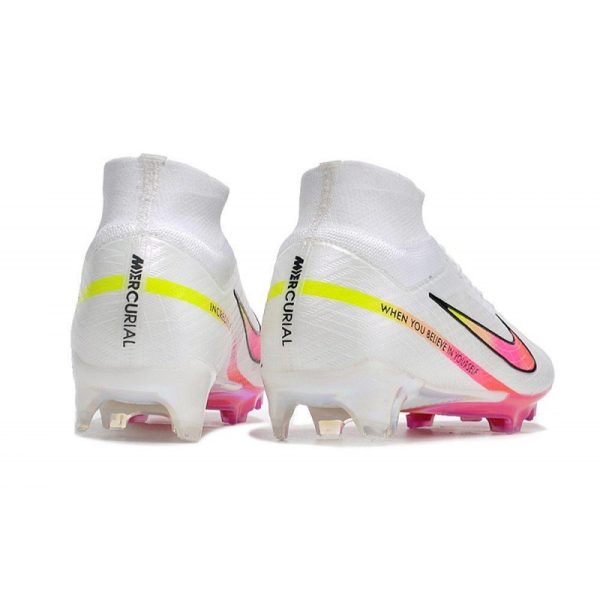 Crampon Nike Zoom Mercurial Superfly IX Elite FG Blanc Rose