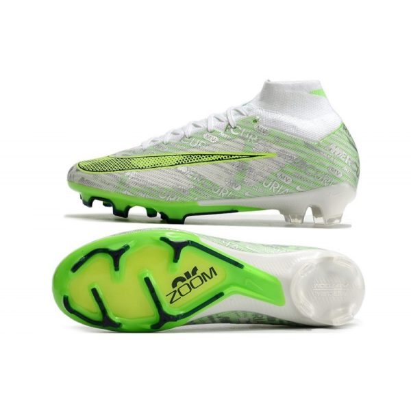 Crampon Nike Zoom Mercurial Superfly IX Elite FG Blanc Vert