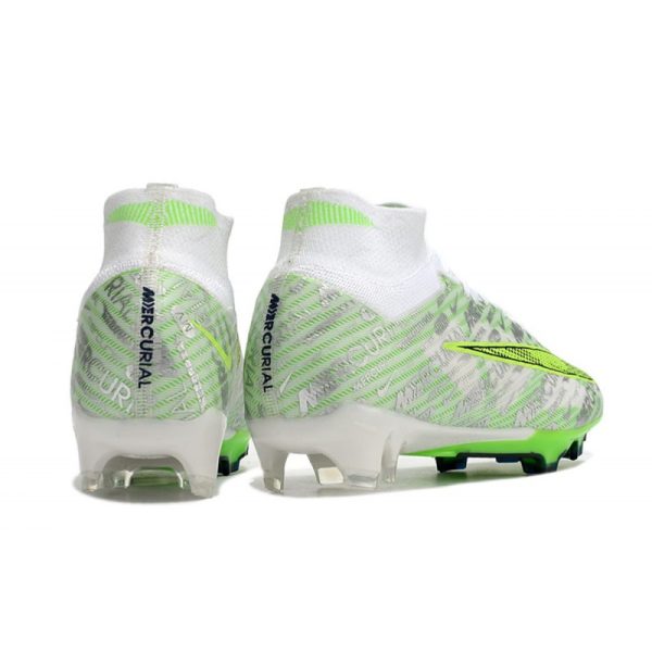 Crampon Nike Zoom Mercurial Superfly IX Elite FG Blanc Vert