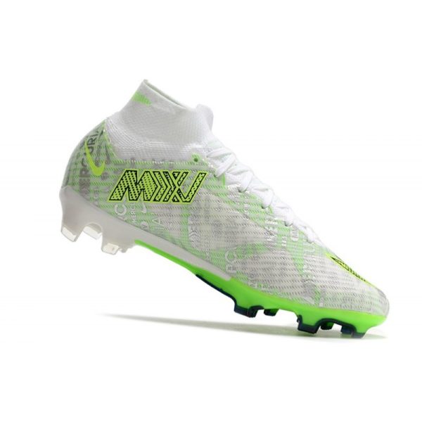 Crampon Nike Zoom Mercurial Superfly IX Elite FG Blanc Vert