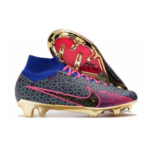 Crampon Nike Zoom Mercurial Superfly IX Elite FG Bleu Rosa Noir