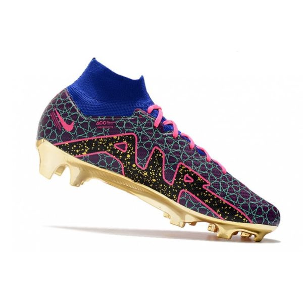 Crampon Nike Zoom Mercurial Superfly IX Elite FG Bleu Rosa Noir