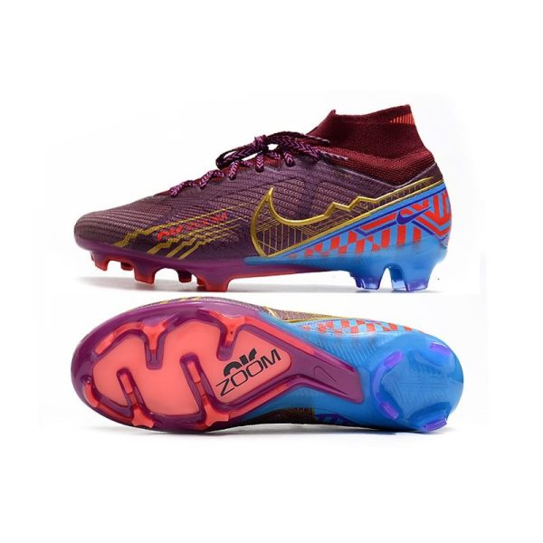 Crampon Nike Zoom Mercurial Superfly IX Elite FG KM Remolacha Oscura Mtlc Vivid Dorado