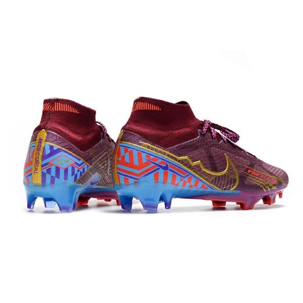 Crampon Nike Zoom Mercurial Superfly IX Elite FG KM Remolacha Oscura Mtlc Vivid Dorado